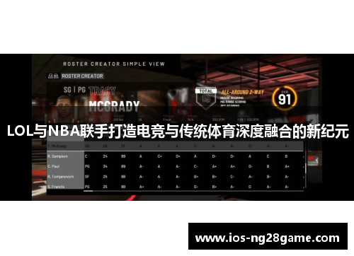 LOL与NBA联手打造电竞与传统体育深度融合的新纪元 LOL与NBA联手打造电竞与传统体育深度融合的新纪元